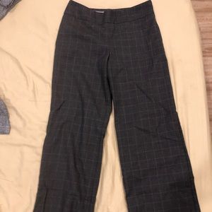 Plaid wide leg pants